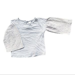 *5/$20* Baby GAP Heather Gray Bell Sleeve Top